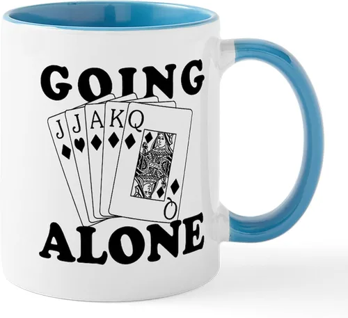 Vista 42 de CafePress Euchre Champ Mugs Taza de café de cerámica de 11 oz (11.0 fl oz)