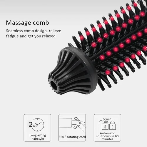 Vista 8 de Ejoyous Cepillo de rizador, cepillo mulifuncional para rizar el cabello, cepillo plegable eléctrico, herramienta de belleza portátil para peluquería