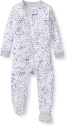 Vista 26 de Burt's Bees Baby Pijama para bebé niña, 100% algodón orgánico, pijama de una pieza, overol diagonal con cremallera, ajuste cómodo