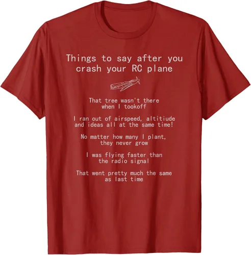 Vista 64 de Cosas que decir cuando te estrellas con tu camiseta RC Plane hobby