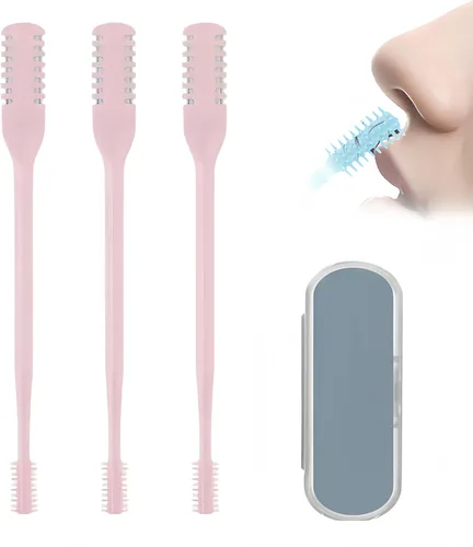 Vista 15 de Cortador de pelo nasal portátil, esencial de viaje para hombres y mujeres, herramientas de eliminación de vello de fosas nasales de doble cara