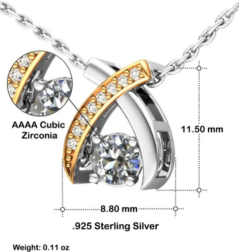 Vista 14 de Cadena, Collar de Regalo Para Mama En Forma De Corazon Plateado y Dorado Regalo Para Mujer Personalizado