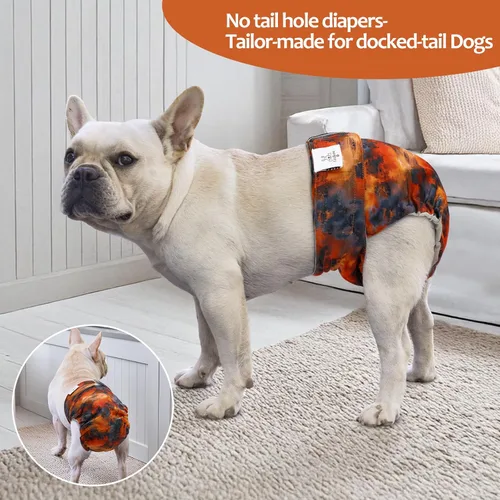 Vista 3 de CuteBone WWD28XS - Pañales lavables para perras, sin agujero para la cola, reutilizables, pantalones de entrenamiento para perritos, con cola