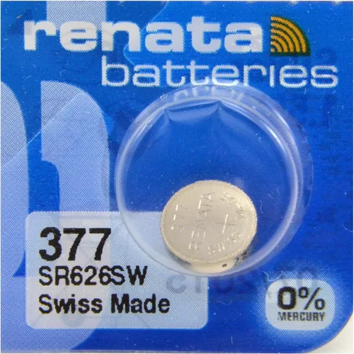 Vista 5 de Renata 377 SR626SW Baterías – 1.55 V Óxido de Plata 377 Batería de reloj (10 unidades)