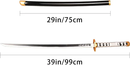 Vista 66 de SV Anime Demon Slayer Sword Katana 41 Inch Decorative Collectible Gift Cosplay Sword，Various Styles Available