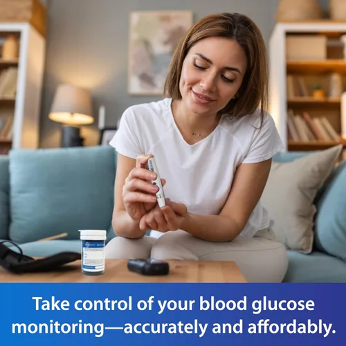 Vista 7 de TRUENESS TRUENESS Family of Self Monitoring Blood Glucosa Tiras de prueba de glucosa en sangre, 50