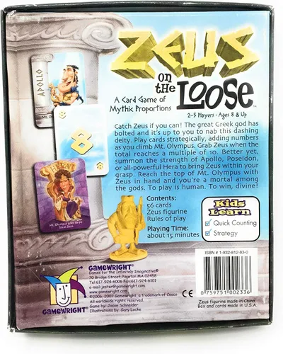 Vista 2 de Gamewright - Zeus on the Loose – Un juego de cartas de proporciones míticas