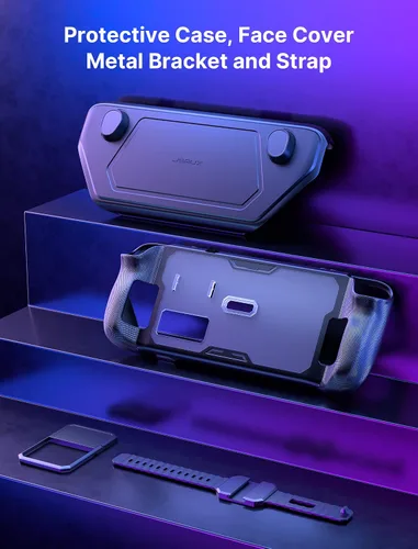 Vista 8 de JSAUX PC0104 ModCase compatible con Steam Deck, funda de cubierta de vapor, protección integral que incluye carcasa frontal desmontable, carcasa