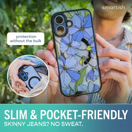 Vista 7 de Smartish® - Funda MagSafe transparente para iPhone 17, Gripmunk, funda delgada magnética [ligera + protectora], cubierta de agarre delgada