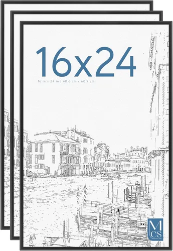 Vista 17 de MCS Marco para Póster Original 22x28 Negro Ligero Vertical y Horizontal para Colgar en la Pared Marco Grande para Pósteres, Impresiones Artísticas