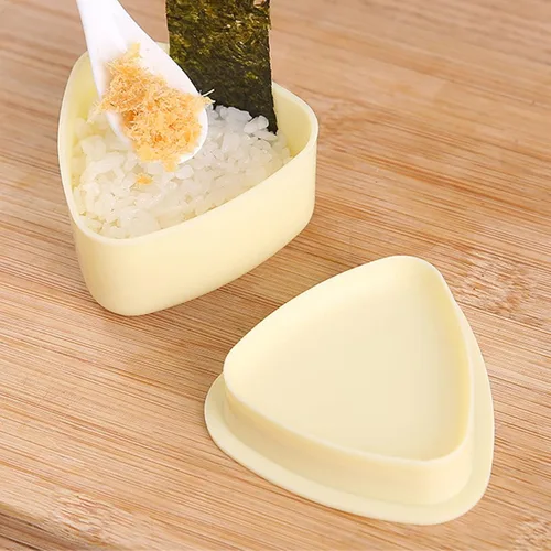 Vista 8 de Molde Onigiri, 3 kits de herramientas Bento, molde de bola de arroz triangular (S + L), molde de Musubi, kit de prensa para hacer Musubi