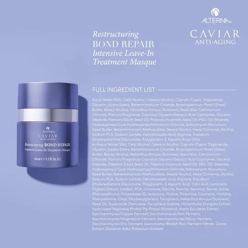 Vista 2 de Alterna Cuidado del cabello CAVIAR Anti-Aging Reestructuring Bond Repair Máscara de tratamiento intensivo sin enjuague 1.7oz Repara, fortalece