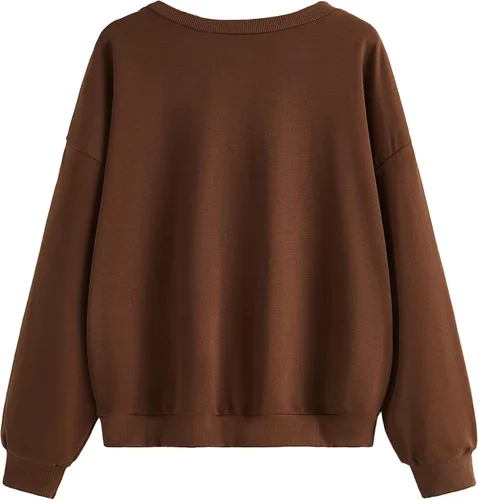 Vista 2 de SweatyRocks Sudadera casual de manga larga con estampado gráfico para mujer
