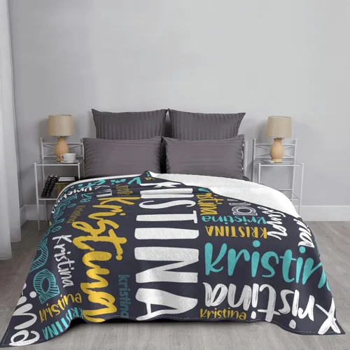 Vista 5 de Dr.TOUGH Mantas personalizadas con nombre, mantas para bebés personalizadas para niñas, niños y adultos, mantas y sábanas con monograma, regalo