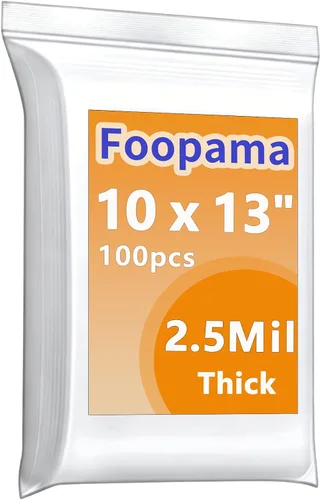 Vista 21 de 200 bolsas de plástico con cierre de polietileno con cierre de 2.5 mil de grosor de 1 x 1 pulgada de grosor Foopama Heavy Duty Mini Plastic Seal