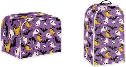 Vista 12 de Cubiertas para tostadoras de murciélagos de 2 rebanadas, protectores decorativos a prueba de polvo, cubiertas de tostadora, resistentes a