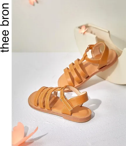 Vista 23 de THEE BRON Sandalias cómodas para niñas, zapatos para niños, sandalias rellenas