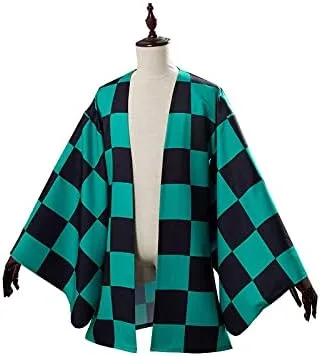 Vista 2 de Kimono para niños, disfraz de cosplay, cárdigan, chaqueta, bata, capa de anime