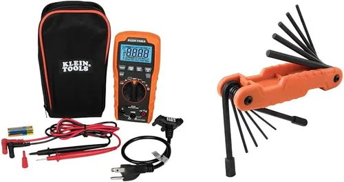 Vista 15 de Klein Tools ET270 Multiprobador digital de rango automático, AC/DC, resistencia y kit de herramientas de búsqueda de disyuntores 80016