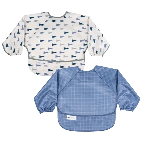 Vista 18 de Tiny Twinkle Babero de manga larga para bebés y niños pequeños Paquete de 2 baberos impermeables para comer, lavable a máquina y artículos