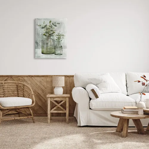 Vista 3 de Stupell Industries Botánico Bunches Country Jarrón Pintura en maceta, diseñada por Carol Robinson, lienzo para pared, 24 x 30 pulgadas, blanco roto