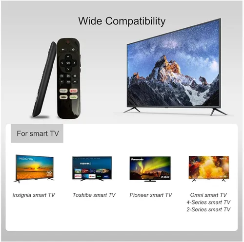 Vista 3 de BESIA Control remoto de repuesto de marca compatible con Insignia/Toshiba Fire Smart TV Control remoto (sin control de voz). Compatible con modelos