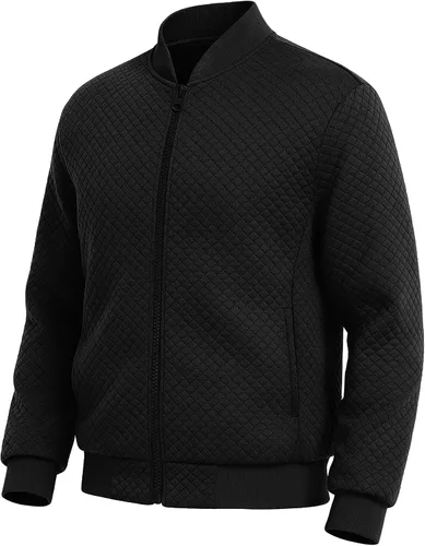 Vista 9 de Sudadera acolchada para hombre 2025, casual, elegante, chaqueta bomber versátil S-2XL