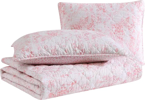 Vista 5 de Betsey Johnson - Juego de edredón individual con funda, juego de ropa de cama reversible