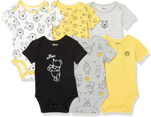 Vista 9 de Tienda Essentials Disney Marvel Body unisex de manga corta para bebés, paquete de 6