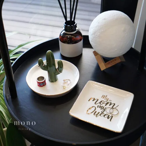 Vista 8 de mono living Soporte para anillos de cactus, bandeja de joyería para adolescentes, niñas, plantas pequeñas, cosas geniales, decoración bohemia