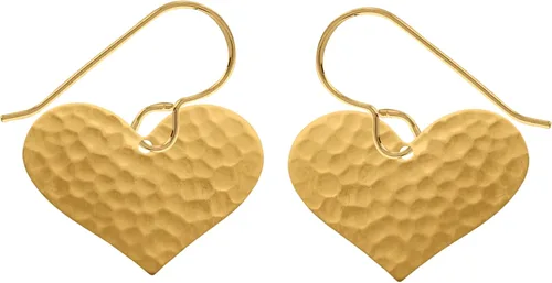 Vista 8 de Aretes colgantes grandes con disco circular martillado en plata, oro u oro rosa