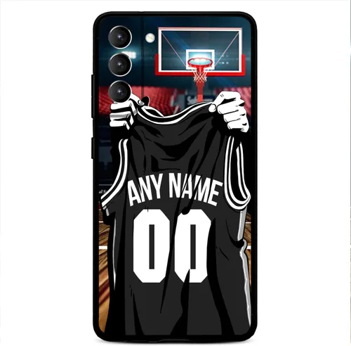 Vista 28 de Nombre y número personalizados – Atlanta Basketball Jersey – Funda de silicona líquida para Samsung Galaxy S26 S25 S24 S23 S22 S21 Plus S20 + Ultre