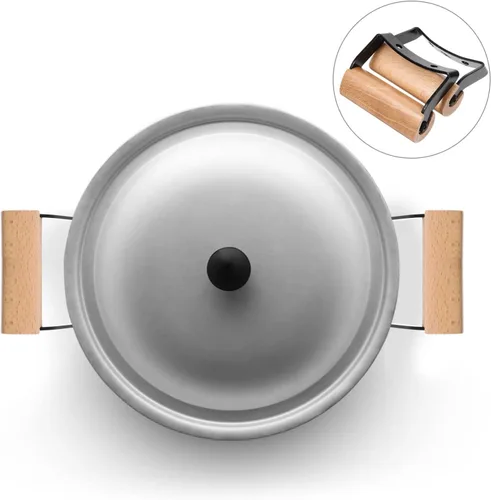 Vista 8 de CALLARON Olla de cocina con asas laterales, cacerola de repuesto para el oído, olla de leche, mango de agarre, accesorios de utensilios de cocina