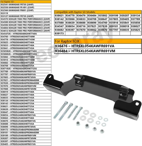 Vista 6 de 123292 Transaxle Crossbrace - Kit de nueva versión mejorada, compatible con cortacéspedes Hustler Raptor SD y Raptor SDX