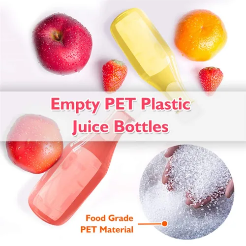 Vista 4 de Holotap Botellas vacías de plástico PET de 10 onzas, paquete de 35 botellas transparentes desechables a granel con tapas blancas a prueba