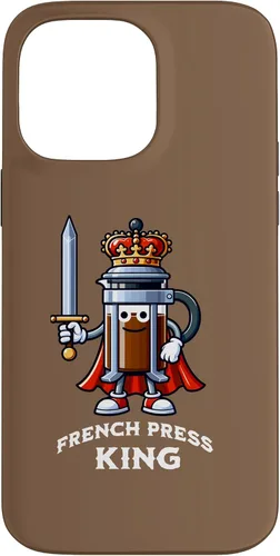 Vista 21 de Carcasa divertida para iPhone 16 The French Press King