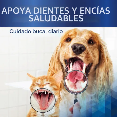 Vista 3 de Clenz-A-Dent ProDen PlaqueOff - Copos de salud bucal para perros y gatos, aceptados por VOHC, apoya el control de placa y sarro, refresca