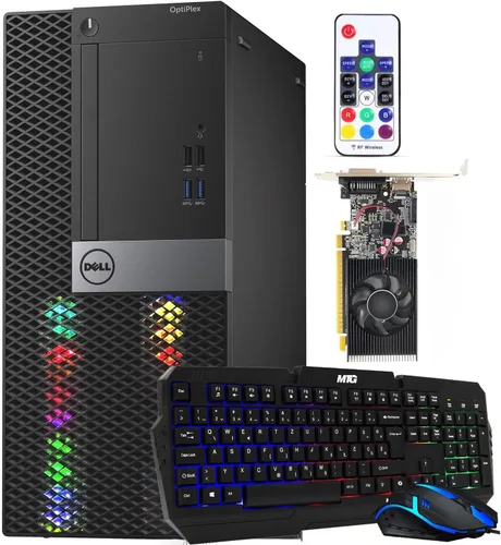 Vista 5 de Dell Computadora de escritorio OptiPlex para juegos RGB, Intel Core i5, GeForce GTX 750 Ti 4G, 16 GB de RAM, SSD de 512 GB, teclado y mouse RGB