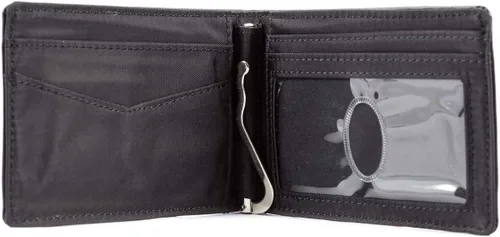 Vista 7 de Big Skinny Cartera delgada de cuero Acrobat con clip para dinero, con capacidad para hasta 20 tarjetas