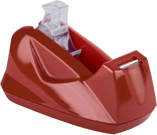 Vista 2 de Acrimet Dispensador de cinta de escritorio tamaño grande, base Hoja de acero inoxidable, se adapta a cintas adhesivas de 0.472 in (1/2 pulgadas)