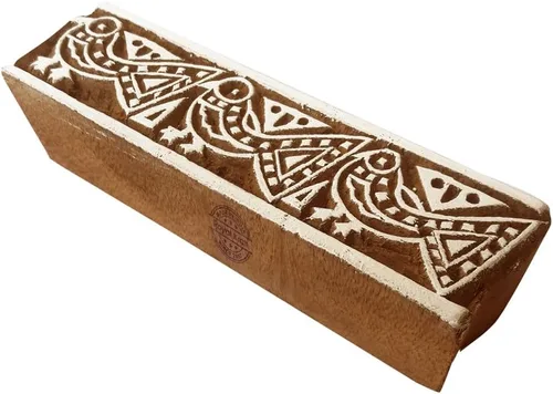 Vista 7 de Royal Kraft Sellos de madera DIY tela, textil, arcilla, cerámica, papel, bloques de impresión de henna THHtag001