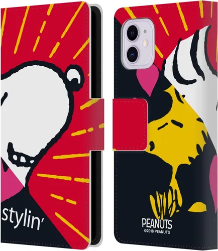 Vista 227 de Head Case Designs Peanuts Charlie & Woodstock Nap Halfs and Laughs - Funda de piel tipo cartera con licencia oficial compatible con Apple iPhone 11