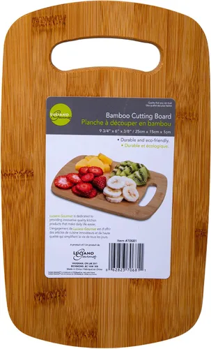 Vista 8 de Luciano Housewares, Tabla de cortar de bambú clásica beige, 12.6 x 7.87 pulgadas, 12.75 x 7.87 pulgadas