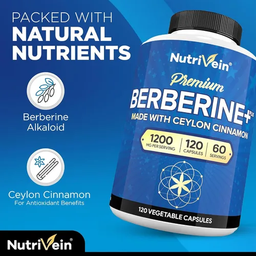 Vista 6 de Nutrivein Suplemento de glutatión liposomal premium, suplemento coreano de Panax ginseng y paquete de suplementos de berberina: glutatión reducido