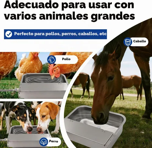 Vista 7 de Dispensador automático de agua para perros de 2.5 galones, acero inoxidable 304 con sistema de drenaje + manguera de 6.56 pies + válvula