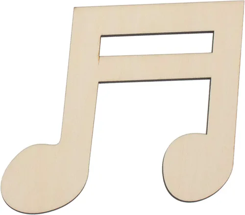Vista 5 de Notas musicales Recortes de madera 9pcs