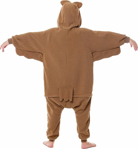 Vista 3 de Pijama de una pieza Canasour, mono de mapache, talla 4-10, unisex, para niño, Azul Lechuza