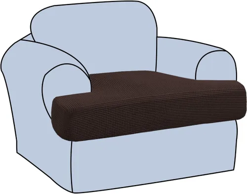 Vista 15 de H.VERSAILTEX Funda elástica para sillón con cojín en forma de T, fundas de cojín en T para sillón y sofá de sala de estar, funda para sofá, funda