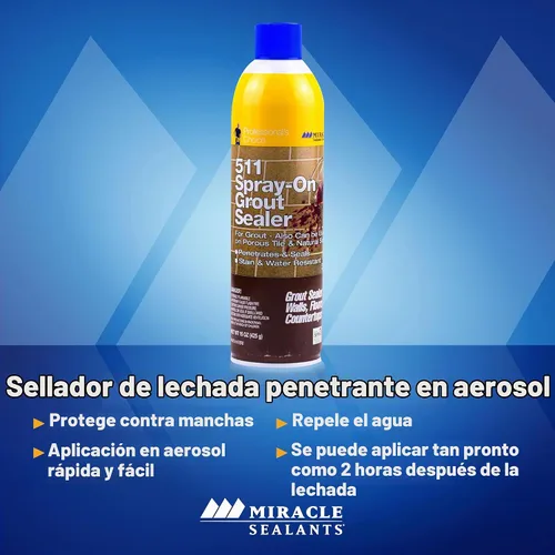Vista 2 de Miracle Sealants Sellador de lechada en aerosol, 15 oz