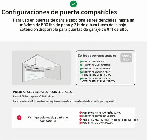 Vista 7 de Genie Chain Drive 750 3/4 HPC - Abridor de puerta de garaje con batería de respaldo - Cadena de accionamiento resistente - Opera la puerta de garaje